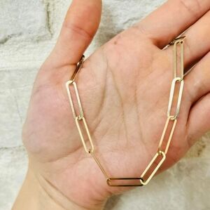 10k gold Paper clip bracelet only 2.3grams 19.5cm